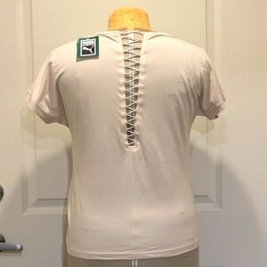 3/$30 NWT Puma M 2017 Elastic Lace Up Back Crop Tee